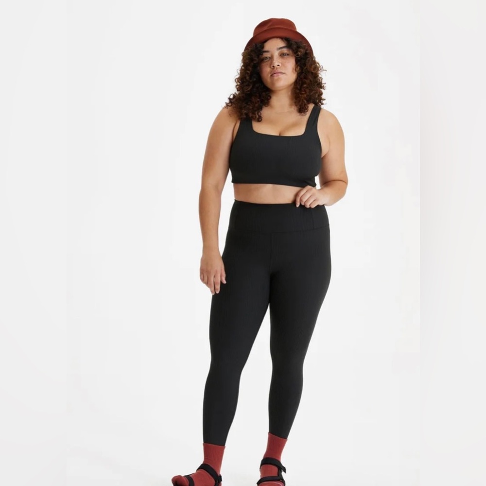 Girlfriend High-Rise Ribbed Leggings